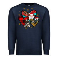 Navy heart  wood slice ornament Premium Sweatshirt - JahusDesignShop