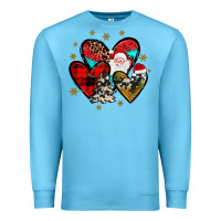 Ocean Blue heart  wood slice ornament Premium Sweatshirt - JahusDesignShop
