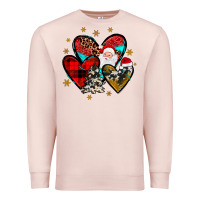 Pale Pink heart  wood slice ornament Premium Sweatshirt - JahusDesignShop