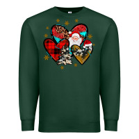 Sports Green heart  wood slice ornament Premium Sweatshirt - JahusDesignShop