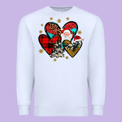 Heart  Wood Slice Ornament Premium Sweatshirt Designed By Jahusdesignshop