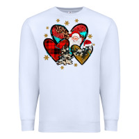 White heart  wood slice ornament Premium Sweatshirt - JahusDesignShop