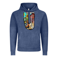 Vintage Denim farm life alphabet lowercase letters u Vintage Hoodie - BundleAndBundleShop