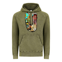 Vintage Olive farm life alphabet lowercase letters u Vintage Hoodie - BundleAndBundleShop