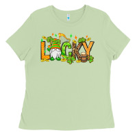 Matcha St. Patrick's Lucky gnome Ladies Tee - OliviaCreatesArt