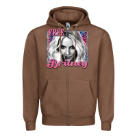 Chestnut free britney Zipper Hoodie - AdoDesignShop
