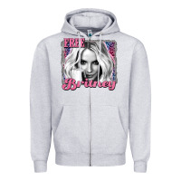 Heather Grey free britney Zipper Hoodie - AdoDesignShop