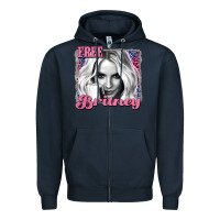 Navy free britney Zipper Hoodie - AdoDesignShop