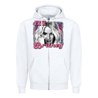 White free britney Zipper Hoodie - AdoDesignShop