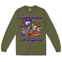 Army Green spells and potions for all afflictions Long Sleeve Tee - BundleAndBundleShop