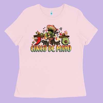 My First Cinco De Mayo Ladies Tee Designed By Fadigitalartstudio