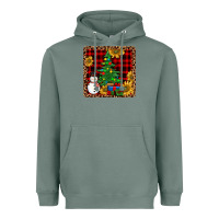 Snowman Trees Coaster Heavyweight Hoodie | Teevron
