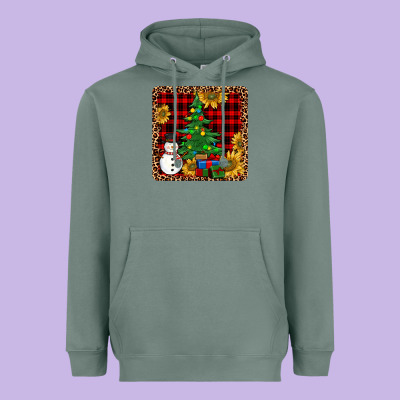 Snowman Trees Coaster Heavyweight Hoodie Designed By Jahusdesignshop