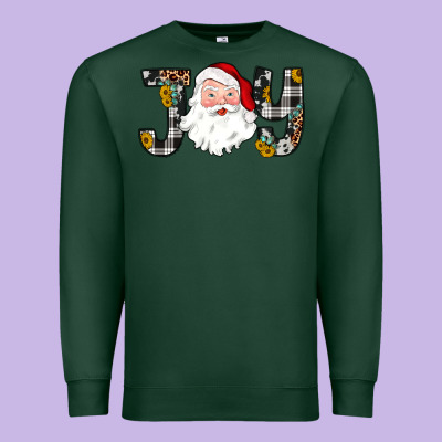 Joy Santa Premium Sweatshirt Designed By Jahusdesignshop