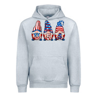 Heather Grey usa fourth of july gnomes Urban Hoodie - RanaPortraitStore