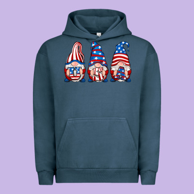 Usa Fourth Of July Gnomes Urban Hoodie Designed By Ranaportraitstore
