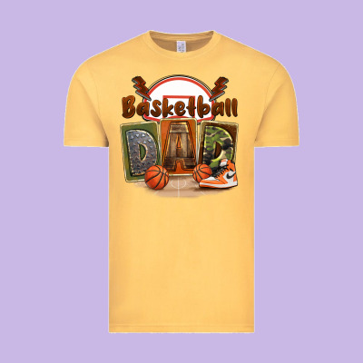 Basketball Dad Vintage Tee Designed By Fadigitalartstudio