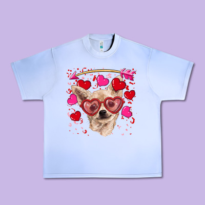 Valentine's Day  Chihuahua Urban Heavy Tee Designed By Ranaportraitstore