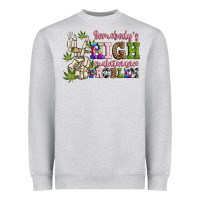 Heather Grey somebody's high maintenance  problem Heavyweight Sweatshirt - JahusDesignShop