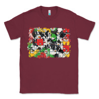 Burgundy Autism background Classic Tee - CowGirlArtShop
