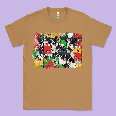 Autism Background Classic Tee Designed By Cowgirlartshop