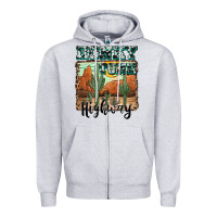 Heather Grey honky tonk highway Zipper Hoodie - AdoDesignShop