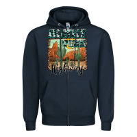 Navy honky tonk highway Zipper Hoodie - AdoDesignShop