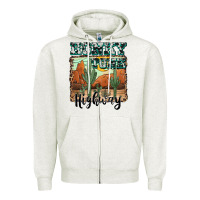 Oatmeal Heather honky tonk highway Zipper Hoodie - AdoDesignShop
