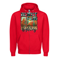Red honky tonk highway Zipper Hoodie - AdoDesignShop