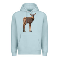 Blue Mist elk fawn deer Premium Hoodie - LillyAllenDesigns