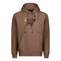 Chestnut elk fawn deer Premium Hoodie - LillyAllenDesigns