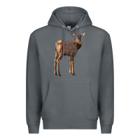 Rock elk fawn deer Premium Hoodie - LillyAllenDesigns