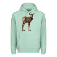 Seafoam elk fawn deer Premium Hoodie - LillyAllenDesigns
