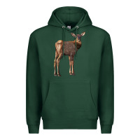 Sports Green elk fawn deer Premium Hoodie - LillyAllenDesigns