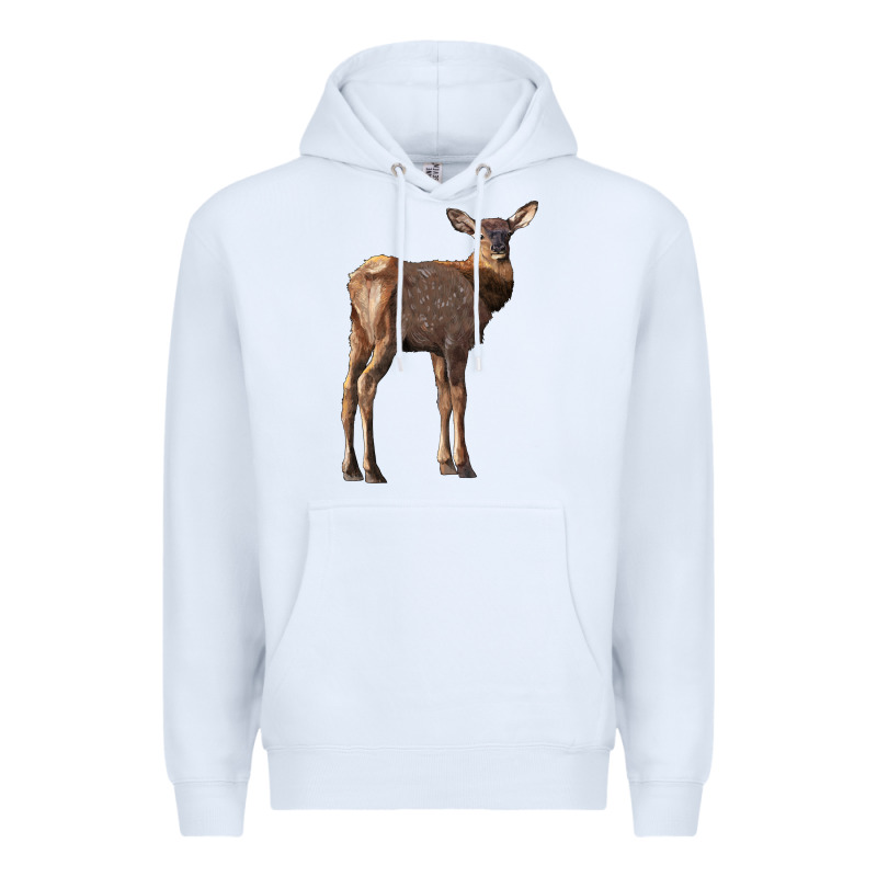 Elk Fawn Deer Premium Hoodie by LillyAllenDesigns | Teevron