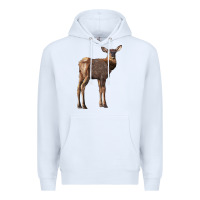 White elk fawn deer Premium Hoodie - LillyAllenDesigns