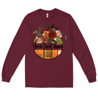 Burgundy preview customize floral pumpkin Long Sleeve Tee - BundleAndBundleShop