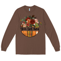 Chestnut preview customize floral pumpkin Long Sleeve Tee - BundleAndBundleShop