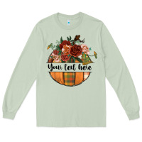 Matcha preview customize floral pumpkin Long Sleeve Tee - BundleAndBundleShop