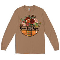 Toasted Coconut preview customize floral pumpkin Long Sleeve Tee - BundleAndBundleShop