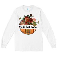 White preview customize floral pumpkin Long Sleeve Tee - BundleAndBundleShop