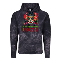 Cloud Black sugar skull woman proud of my roots Vintage Hoodie - BundleAndBundleShop