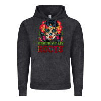 Vintage Black sugar skull woman proud of my roots Vintage Hoodie - BundleAndBundleShop