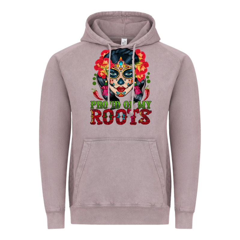 Sugar Skull Woman Proud Of My Roots Vintage Hoodie by BundleAndBundleShop | Teevron