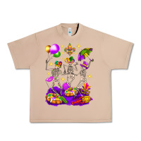 Burro Mardi Gras Skeletons Urban Heavy Tee - BundleAndBundleShop
