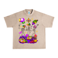 French Oak Mardi Gras Skeletons Urban Heavy Tee - BundleAndBundleShop