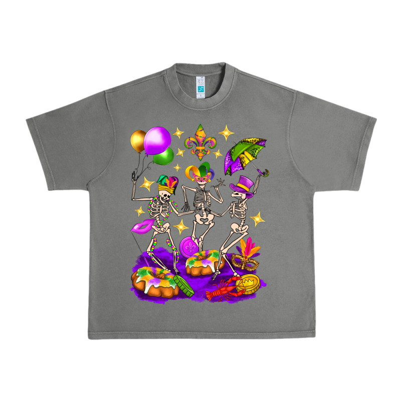 Mardi Gras Skeletons Urban Heavy Tee by BundleAndBundleShop | Teevron