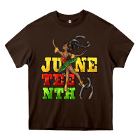 Chocolate Brown juneteenth Heavy Core Tee - CowGirlArtShop