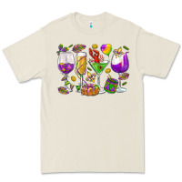 Bone Mardi Gras wine glasses Premium Tee - HowdyJamesFarm