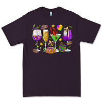 Plum Mardi Gras wine glasses Premium Tee - HowdyJamesFarm
